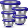 Amazon:  $19.99 ($39.99) Stainless Steel Mixing Bowls with Lids – Set of 5 Large