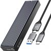 Amazon : $10.64 ($18.99) ORICO M.2 NVMe SSD Enclosure, USB 3.1 Gen 2 (10 Gbps) PCIe External Adapter NVMe Case for 2230/2242/2260/2280 M.2 SSD up to 8TB, UASP Supported - M2PV