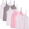 Amazon:  $6.29 ($10.49) 5Pk Girls’ Camisole, 100% Cotton Tagless Cami, Toddler Sizing