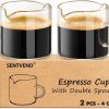 Amazon : $7.98 ($9.99) Espresso Cups Set of 2, 4 Oz Espresso Shot Glass with Handle Double Spout Cups Clear Glass Milk Cup Coffee Accessories Great for Making Coffee Desserts Salad Dressing