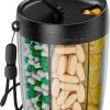Amazon : $7.59 ($11.99)   PULIV Large Pill Bottle Organizer, Supplement Organizer for Holding 6 Various Vitamins, Pill Box Case with Anti-Mixing & Wide Opening Design, Easy to Retrieve Meds, Includes 20 Pcs Stick-on Labels