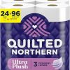Amazon : $21.11 ($23.28) Quilted Northern Ultra Plush Toilet Paper, 24 Mega Rolls = 96 Regular Rolls, 3X Thicker*, 3 Ply Soft Toilet Tissue