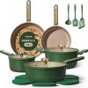 Amazon : $79.98 ($199.99) CAROTE Pots and Pans Set Non stick, Cookware Set, 16pcs NonStick Kitchen Set Induction Cookware Non-Toxic & PFOA&PFOS-Free, Dishwasher, Green
