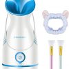 Amazon:$17.99 ($31.99)Amconsure Facial Steamer - Nano Ionic Face Steamer Warm Mist Steamer for Home Sauna SPA, Humidifier for Deep Cleaning Unclogs Pores Sinuses(Blue)