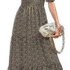 Amazon:$20.49 ($51.99)BTFBM Women Casual Summer Dresses 2026 Spring Crew Neck Ruffle Short Sleeve Smocked Floral Boho Flowy Maxi Dress Clothes