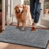 Amazon:$6.99 ($9.99)EHEYCIGA Super Absorbent Dog Door Mat for Muddy Paws 30x20 Inch Indoor, Front Doormat Outside Entrance, Quick Dry Chenille Washable Dog Crate Bed, Non-Slip Pet Rug Mud Mat Outdoor Entryway, Grey