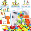 Amazon:$13.49 ($26.99)Educational Toys Building Blocks, 244 Pieces Electric Screwdriver DIY Building Toys for Boys and Girls, Educational Construction Building kit for Kids Ages 4 5 6 7 8 9 10 Year Old