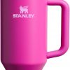 Amazon : $24.97 ($45.00) STANLEY Quencher H2.0 Tumbler with Handle and Straw 40 oz | Flowstate 3-Position Lid | Cup Holder Compatible for Travel | Insulated Stainless Steel Cup | BPA-Free | Violet Blossom