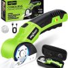 Amazon:$19.99 ($49.99)Cardboard Cutter - Rechargeable Cordless Electric Scissors, 4V Duty Electric Box Cutter for Cardboard, Safety Lock & LED Light, Powerful Cutting for Carton Carpet Plastic Fabric Leather
