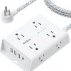 Amazon : $12.99 ($17.99) Surge Protector Power Strip - 8 Widely Outlets with 4 USB Ports(1 USB C Outlet), Addtam 3-Side Outlet Extender Strip with 5Ft Extension Cord, Flat Plug, Wall Mount for Dorm Home Office, ETL Listed