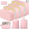 Amazon : $6.29 ($6.99) HOTOR Packing Cubes for Suitcases - 8 Pieces, Light Packing Cubes for Travel, Premium Suitcase Organizer Bags Set, Space-Saving Luggage Organizers, Travel Accessories and Essentials, Pink