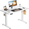 Amazon:$63.58 ($78.99)Sweetcrispy Electric Standing Desk Adjustable Height, 40x24 Inch Sit Stand Up Home Office Desks Computer Workstation PC Work Table with 3 Memory Preset Splice Wood Board Metal Frame, White