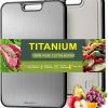 Amazon : $11.49  ($22.99) Titanium Cutting Board for Kitchen, Cutting Board Double Sided Food Grade, Pure Titanium/PP,Chopping Board for Meat Vegetable Fruit,Easy to Clean,Kitchen Gifts(16''x11'')