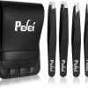 Amazon : $3.99 ($9.99) Pefei Tweezers Set - Professional Stainless Steel Tweezers for Eyebrows - Great Precision for Facial Hair, Splinter and Ingrown Hair Removal (Black)