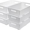Amazon: $10.94 ($21.89)  6pk Stackable Woven Plastic Basket, Storage Bins for Cabinet