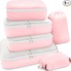 Amazon: :$6.99 ($7.99) Amazon - HOTOR Packing Cubes for Suitcases - 6 Pieces, Light Packing Cubes for Travel, Premium Suitcase Organizer Bags Set, Space-Saving Luggage Organizers, Travel Accessories and Essentials, Pink