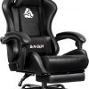 Amazon : $89.78 ($139.98) N-GEN GAMING Video Gaming Chair with Footrest Lumbar Support for Home Office High Back Recliner Height Adjustable Ergonomic Comfy Leather Computer Desk Chair (Black)
