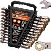 Amazon : $37.98 ($53.99)  HORUSDY 12-Piece Metric Flex-Head Ratcheting Wrench Set with Organizer | 8-19 mm Ratchet Combination Wrenches Set | 72-Teeth | Chrome Vanadium Steel