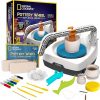 Amazon : $51.99 ($74.99)  NATIONAL GEOGRAPHIC Pottery Wheel for Kids – Complete Pottery Kit for Beginners, Plug-in Motor, 2 lbs. Air Dry Clay, Sculpting Clay Tools, Apron & More, Patented Design, Craft Kit (Amazon Exclusive)