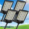Amazon : $99.99 ($119.99) Solar Street Lights Outdoor, 6500K Outside Waterproof LED Street Light Dusk to Dawn, Wide Angle Lamps with Motion Sensor & Remote Control, Solar Lights Outdoor for Garden Yard, 4 Pack