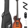 Amazon:$108.29 ($113.99)Fesley 39'' LP Electric Guitar Kit:Full Size Solid Body Electric Guitars for Beginners with Humbucker Pickups,Poplar Body,Mahogany Neck,22 Frets,6 String Guitar with Gig Bag,Cable,FLP350,Matte,Sunburst