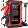 Amazon:$69.98 ($109.99)GOOLOO A3 Jump Starter with Air Compressor, 3000A Portable Car Battery Booster (9.0 Gas/6.5L Diesel) with 150PSI Auto-Shutoff Tire Inflator, 12V Supersafe Lithium Jump Box Car Battery Jumper Starter