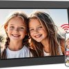Amazon:$59.99 ($69.99)Frameo 10.1 Inch WiFi Digital Picture Frame, Smart Cloud Electronic Photo Frame with HD IPS Touch Screen Slideshow 32GB Memory Auto-Rotate Wall Mount, Share Photos/Videos from Phone - Gifts for Mom