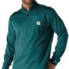 Amazon : $32.49 ($64.99) Carhartt Men's Force Relaxed Fit Mock Neck Half-Zip T-Shirt