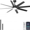 Amazon : $79.99 ($159.98) Ohniyou 60'' Ceiling Fan with Lights, Industrial Ceiling Fan with 5 Aluminum Blades, App/Remote Controlled, Dimmable, for Outdoor Patio, Living Room, Black