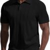 Amazon:  $9.99 ($24.99) Mens Textured Polo Shirts Short Sleeve Casual Classic Polo