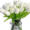 Amazon: $15.99 ($18.99) 20pcs White Tulips Artificial Flowers 13.5 Inch Real Touch PU Fake Flowers Tulips