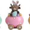 Amazon: $11.99 ($24.99)  Easter Decor 3Pcs Highland Cow Bunny Figurines, Resin Egg Train Statues