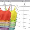 Amazon : $9.59 ($15.99) Metal Tank Top Hanger 2 Pack, Space Saving Bra Organizer with 24 Easy Access Hooks, 360° Swivel Closet Organizers and Storage, Apartment College Dorm Room Essentials, Small Space Organization Solution