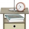 Amazon : $18.33 ($39.99) Furinno ANDREY Side Table, End Table, Night Stand with Open Shelves and Storage Bin, Bedside Table, for Living Room, Bedroom, Sonoma Oak