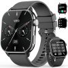 Amazon : $9.99 ($35.99) Smart Watch for Men Women, 1.85'' AMOLED HD Fitness Watch with 120+ Sports Modes, Bluetooth Call/Heart Rate/Sleep Monitor/Pedometer, Smartwatch for Android iOS, IP68 Waterproof, Light Black