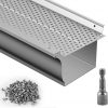 Amazon : $69.29 ($82.99)  VEVOR Gutter Guard, 5 inch Width, Aluminum Leaf Filter DIY Gutter Cover, 26 PCS 104 ft Total Length, 0.157'' Hole Diameter & 0.02'' Thick Fits Any Roof or Gutter Type