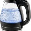 Amazon:  $15.15 ($21.99) Electric Kettle, 1.5L Borosilicate Glass Countertop Water Heater