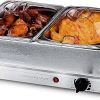 Amazon : $27.99 ($34.99)  OVENTE Electric Buffet Server & Food Warmer with Two 1.5 Qt Stainless Steel Chafing Dishes, Adjustable Temperature Control – Warming Tray for Parties, Dinners & Events, Silver FW152S