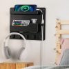 Amazon:$11.19 ($15.99)Bedside Wall Mount Shelf, Adhesive Bedside Organizer for Remote、Phone、Glasses. Bedside Accessories Storage suitable for College Dorm 、bunk bed 、 Bedroom、Rv（Black）