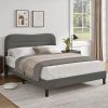 Amazon : $89.98 ($129.99)  Queen Size Bed Frame with Headboard, Upholstered Bed Frame Queen Size, Teddy Soft Boucle Fabric, Soft Cloud Marshmallow Shape Upholstered Headboard, No Box Spring Needed, Noise Free (Grey)