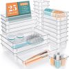 Amazon: $12.91 ($21.99) 25 PCS Clear Plastic Drawer Organizer Set