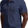 Amazon : $19.99 ($24.99) PJ PAUL JONES Mens Polo Shirts Short Sleeve Textured Knit Polo Casual Dress Shirts Summer Golf Shirts Fashion Tops