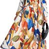 Amazon : $19.99 ($46.99) PRETTYGARDEN Women's Floral Midi Dress Casual Fall V Neck Long Sleeve Flowy Spring Beach Wedding Guest Vacation Dresses