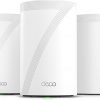 Amazon:$360.00 ($499.99)TP-Link Deco 7 Pro BE63 Tri-Band WiFi 7 BE10000 Whole Home Mesh System - 6-Stream 10 Gbps, 4x2.5G Ports Wired Backhaul, 4X Smart Internal Antennas, VPN, HomeShield, Free Expert Support (3-Pack)