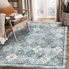 Amazon : $69.99 ($149.88)  9' x 12' Washable Area Rug - Low Pile Soft Vintage Indoor Rug for Living, Dining or Bedroom - Lightweight Carpet with Non-Slip Backing - Foldable for Easy Placement, Ocean Blue