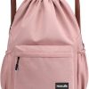 Amazon : $9.99 ($13.98) HOLYLUCK Drawstring Backpack Sports Gym Bag Water Resistant String Bag Cinch Sackpack with Side Zipper Pocket for Shopping Sport Yoga -pink