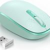 Amazon : $7.15 ($12.46)  TECKNET Wireless Mouse for Laptop, 2.4G Quiet Computer Mouse with USB Receiver, 4 Buttons Portable Cordless Mice for Chromebook, Laptop, PC, Mac, 800/1200/1600 DPI - Mint Green
