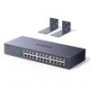 Amazon : $65.99 ($89.99) UGREEN 24 Port Gigabit Switch, Rackmount Plug & Play Ethernet Switch, 4 Mode, Unmanaged Network Splitter for Office & Business, Metal Fanless Desktop & Wall Mount Hub for NAS, PC, Printer, Router