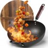 Amazon: $20.39 ($49.99) Wok Pan, Carbon Steel Wok, Woks & Stir-Fry Pans Nonstick, 13 Inch