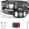 Amazon: $8.37 ($16.74) 2pk Headlamp Rechargeable, Ultra Bright Headlight
